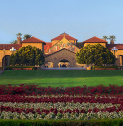 Oval and Memorial Quad Overlooking the Memorial Quad from the Oval on Stanford Campus.