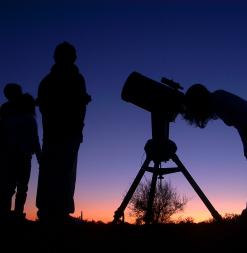 Stars Looking at starts through telescope.